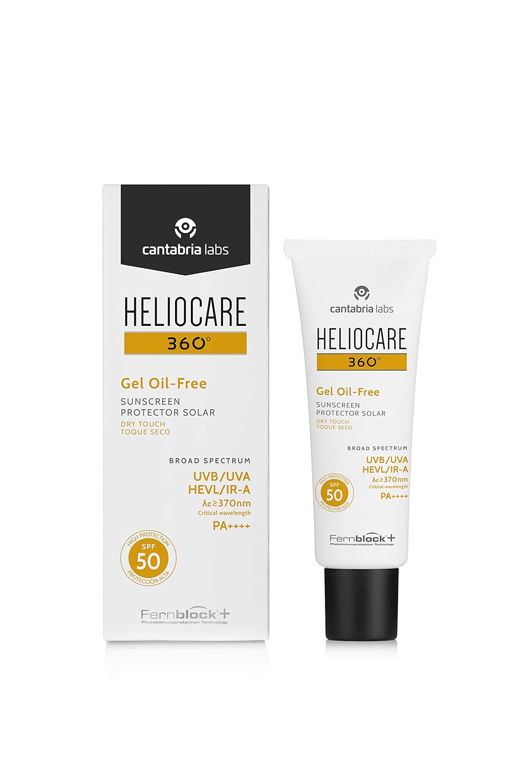 Heliocare 360 Oil-Free Gel SPF50 50ml / Gel Sunscreen For Face/Daily UVA UVB Visible light Infrared-A Anti-Ageing Sun Protection